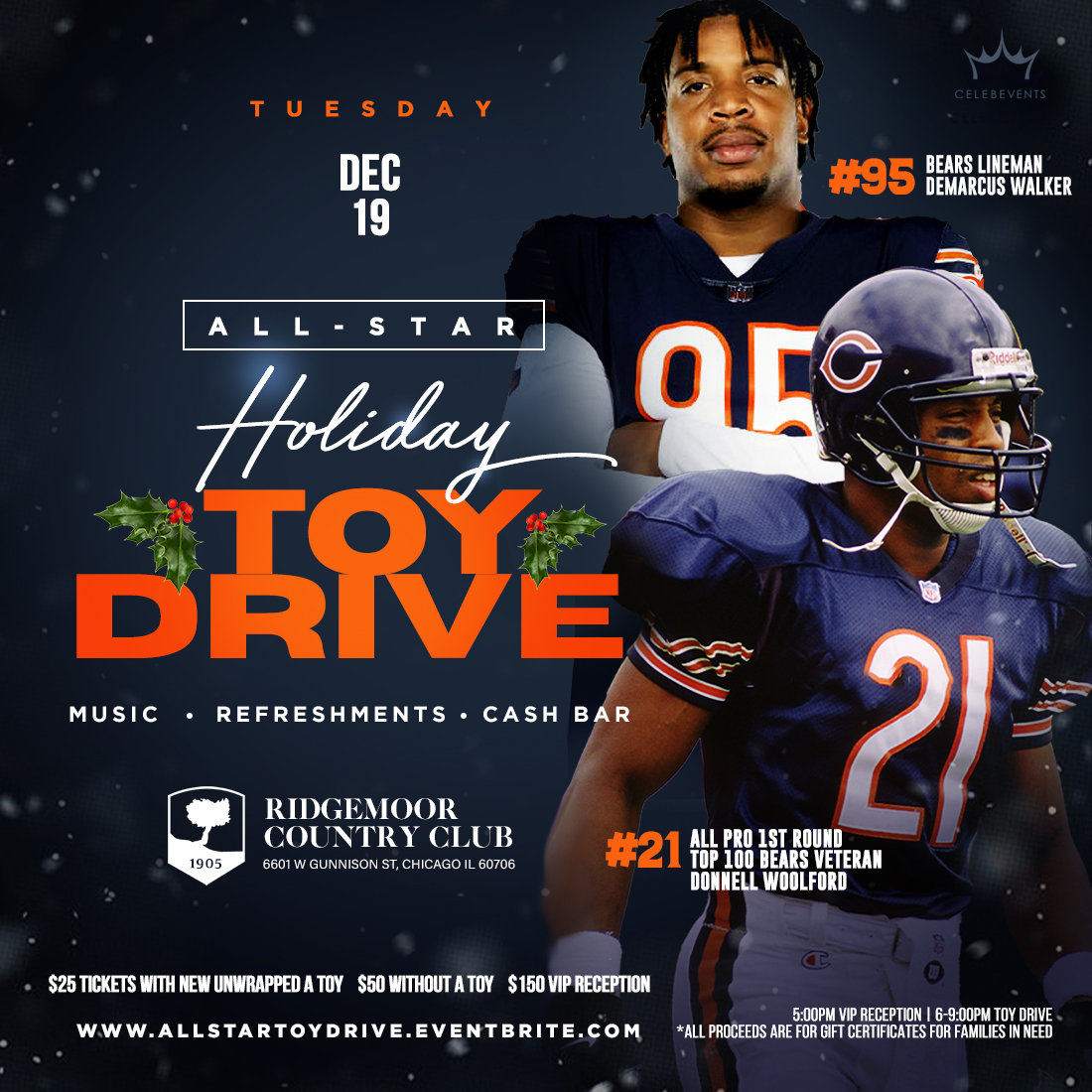 Chicago Bears Lineman DeMarcus Waker's Toy Drive